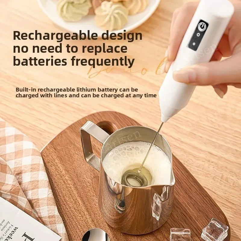 Handheld Electric Milk Frother (Battery-Powered)
