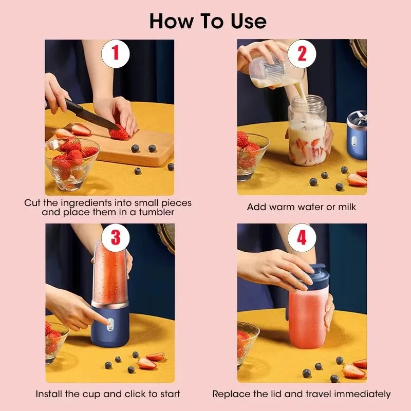 Portable USB Personal Juice Blender