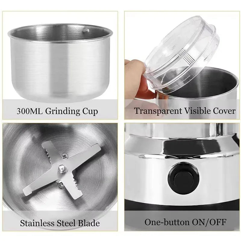 4-Blade Electric Coffee & Grain Grinder