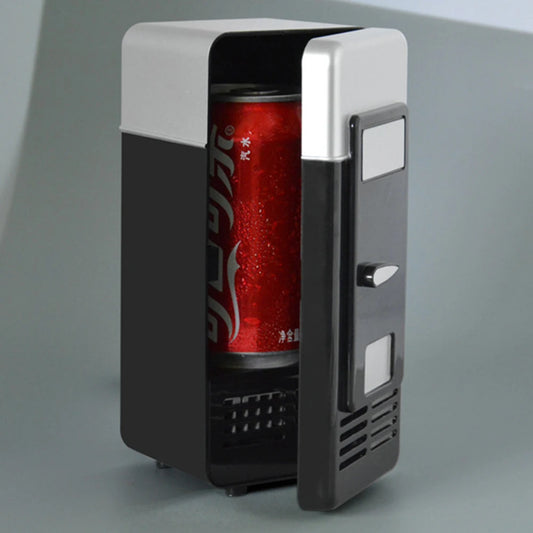 USB Refrigerator Fridge Portable Cooler Mini Beverage Drink Cans Cooler / Warmer for Car Laptop PC Computer Black Red Color 2025
