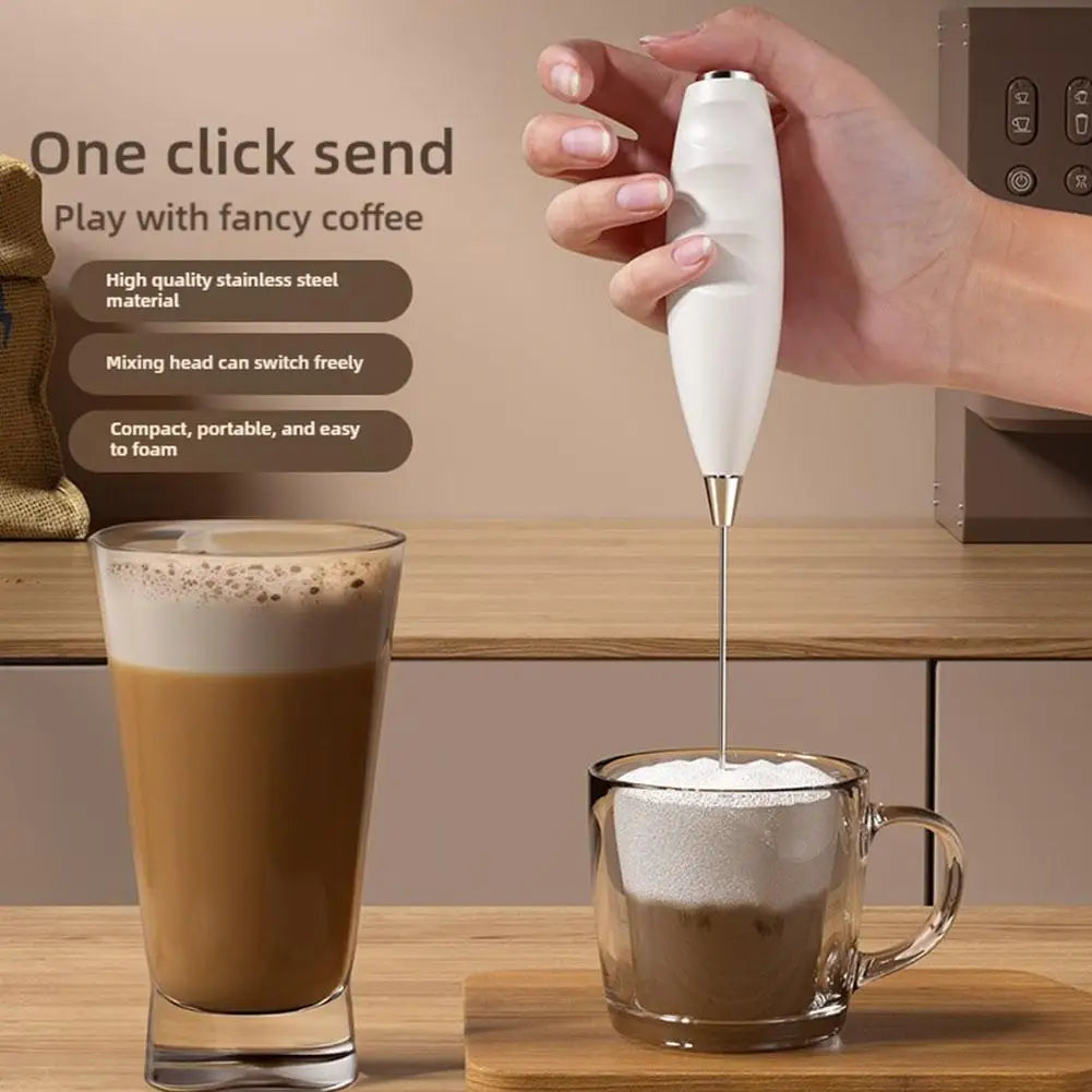 Handheld Electric Milk Frother (Battery-Powered)