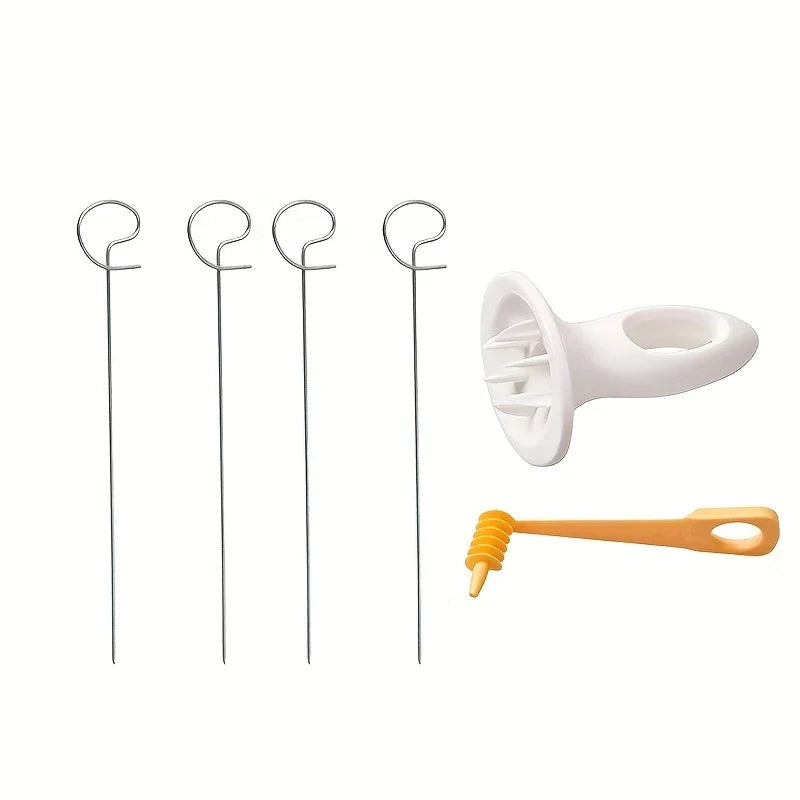 6-Piece Stainless Steel Vegetable Spiralizer Set